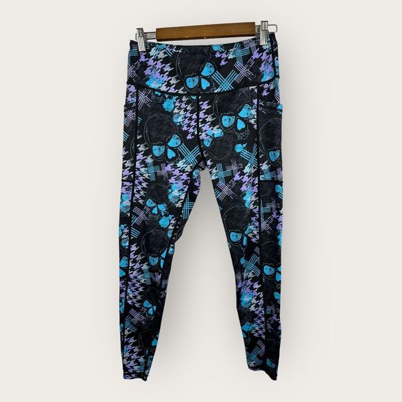 Constantly Varied Gear CVG Womens Full Leggings Medium Celestial Abstract Skull - Picture 1 of 7